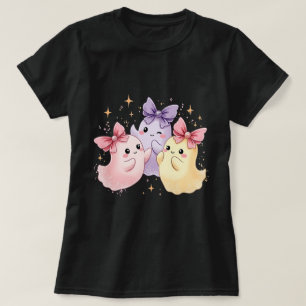 Kawaii Niedlich Pastel Ghosts mit Bows T-Shirt