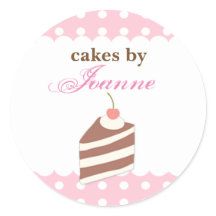 KAWAII niedlich PINK Cake Bäckerei Logo Aufkleber