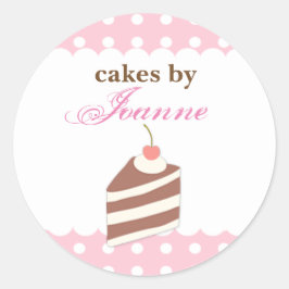 KAWAII niedlich PINK Cake Bäckerei Logo Aufkleber