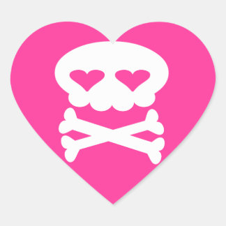 Kawaii Niedlich Skull Herz-Aufkleber