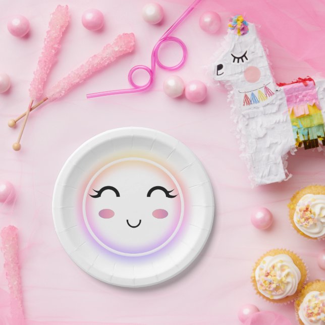 Kawaii Niedlich Smile Paper Plate Pappteller (Party)