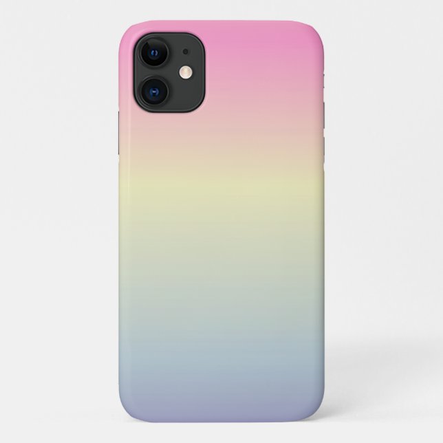 Kawaii niedliche Einhorn-Rosa-Pastellfarben Case-Mate iPhone Hülle (Rückseite)