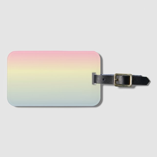 Kawaii niedliche Einhorn-Rosa-Pastellfarben Gepäckanhänger (Vorderseite (Horizontal))