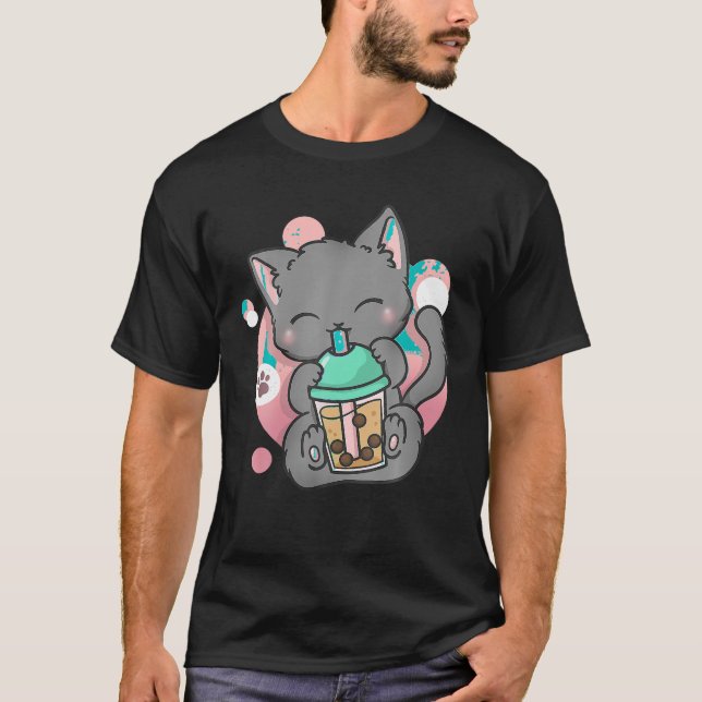 Kawaii Niedliche Katze Boba Blase Milk Tee Anime G (Vorderseite)