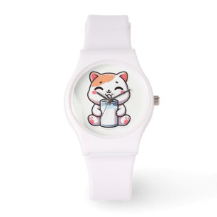 Kawaii-niedliche Katzenuhr Armbanduhr