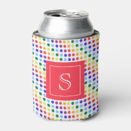 Kawaii Niedliche Regenbogendots Monogramm Dosenkühler
