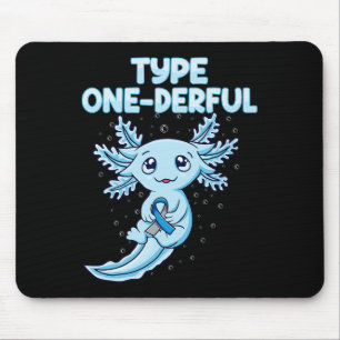 Kawaii Niedlicher Axolotl Typ Onederful T1d Diabet Mousepad