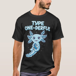 Kawaii Niedlicher Axolotl Typ Onederful T1d Diabet T-Shirt