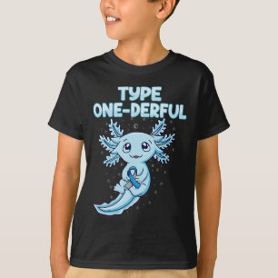 Kawaii Niedlicher Axolotl Typ Onederful T1d Diabet T-Shirt