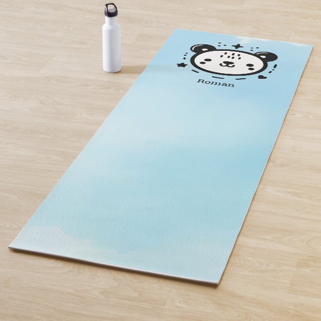 Kawaii niedlicher Bärenrand - Kawaii Minimalistisc Yogamatte (Beispiel)