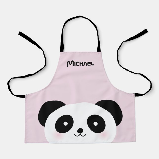 Kawaii Niedlicher Cartoon Panda Bear Individuelle  Schürze (Vorderseite)