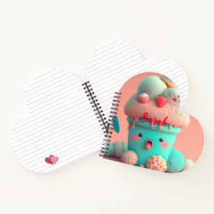 Kawaii-niedliches Eis Notizbuch