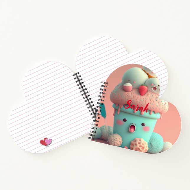 Kawaii-niedliches Eis Notizbuch (Innenseite)