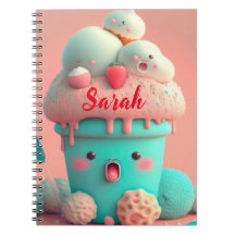 Kawaii niedliches Eiscreme-Notizbuch