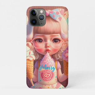 Kawaii niedliches Mädchen mit Eis Case-Mate iPhone Hülle