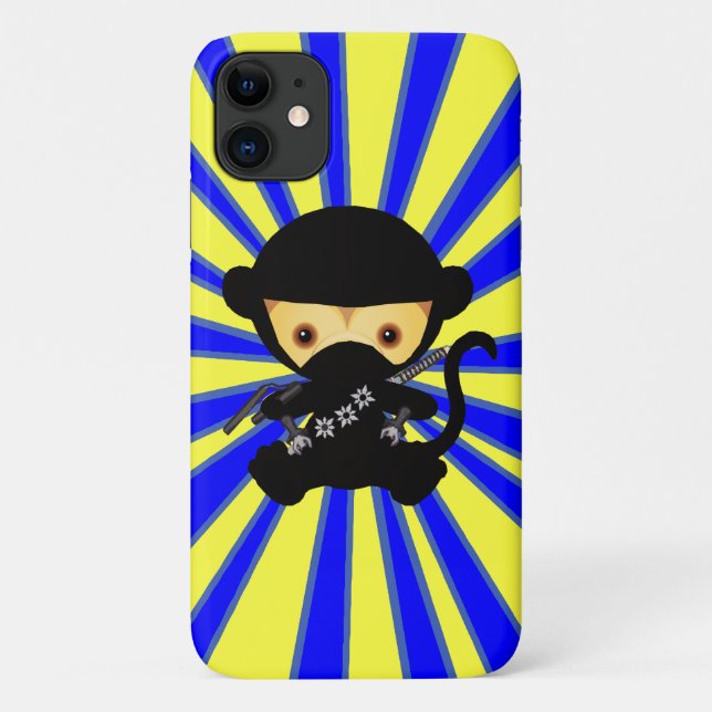 Kawaii Ninja Affe Case-Mate iPhone Hülle (Rückseite)