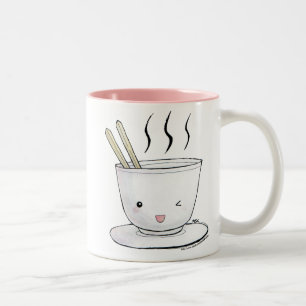 kawaii Nudeln Zweifarbige Tasse