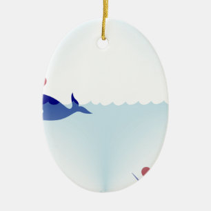 Kawaii nwhal keramikornament