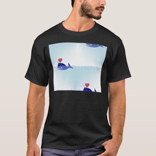 Kawaii nwhal T-Shirt (Vorderseite)