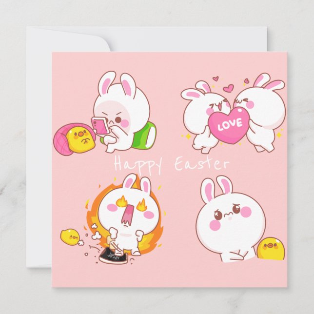 Kawaii Oaster Feiertagskarte (Vorderseite)