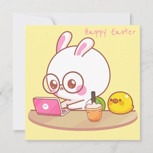 Kawaii Oaster Feiertagskarte (Vorderseite)