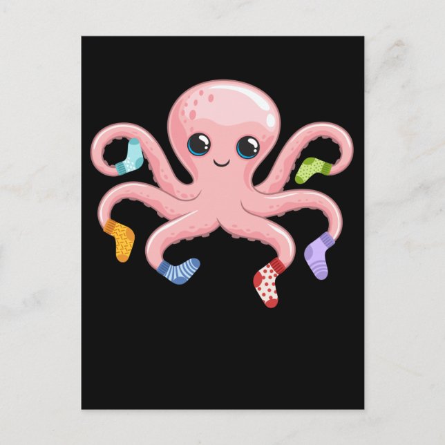 Kawaii Octopus Niedlich Kraken Sea Animal Postkarte (Vorderseite)
