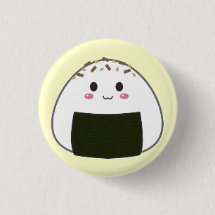 Kawaii "Onigiri" Reis-Ball mit Spitzen Button
