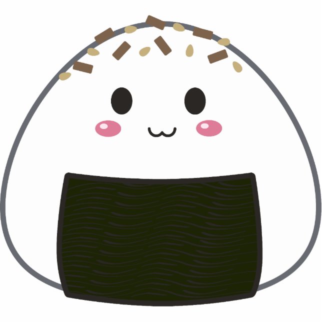 Kawaii "Onigiri" Reis-Ball mit Spitzen Fotoskulptur Schlüsselanhänger (Vorne)