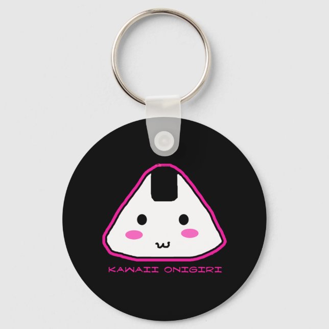 Kawaii Onigiri Schlüsselanhänger (Vorderseite)
