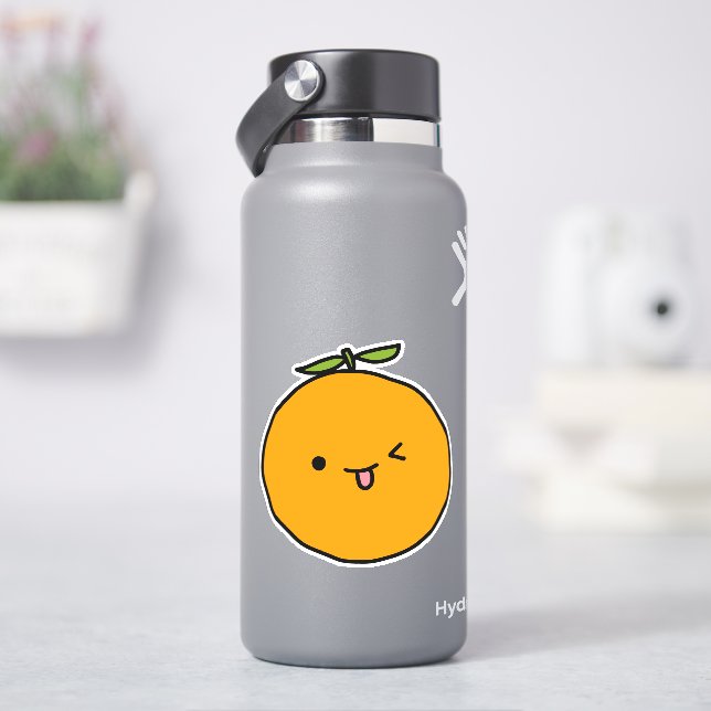 Kawaii Orange Fruit Aufkleber (HydroFlask)