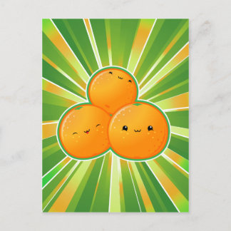 Kawaii Orange Postkarte