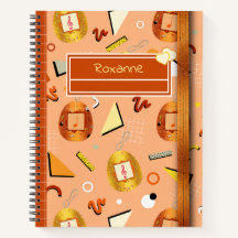 Kawaii Orange Tamagotchi Notebook