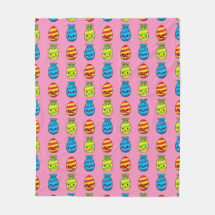 Kawaii Ostereier mit Ribbons Fleecedecke