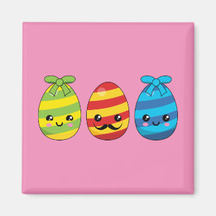 Kawaii Ostereier mit Ribbons Magnet