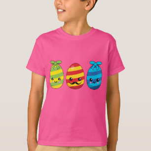 Kawaii Ostereier mit Ribbons T-Shirt