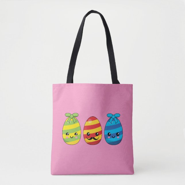 Kawaii Ostereier mit Ribbons Tasche (Vorderseite)