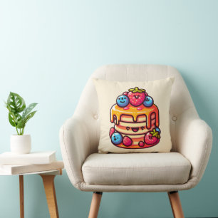 Kawaii Pancake Frühstück Niedliches Design Kissen