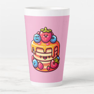 Kawaii Pancake Frühstück Niedliches Design Milchtasse