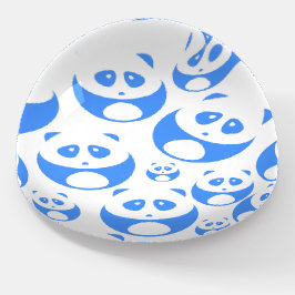 Kawaii Panda Baby Blue and White Pattern Briefbeschwerer