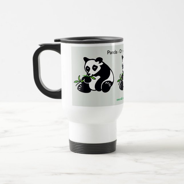 Kawaii-PANDA-Bär - Erhaltung - Ökologie - Natur Reisebecher (Links)
