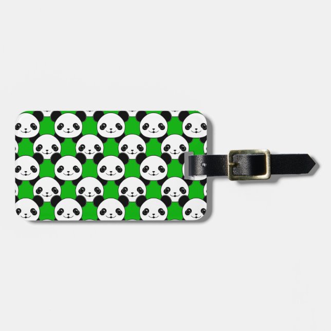 Kawaii Panda Bear Pattern Gepäckanhänger (Vorderseite horizontal)