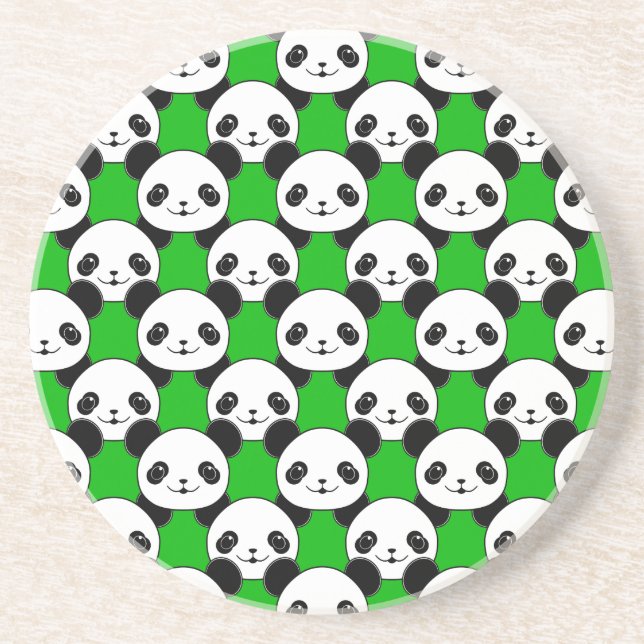 Kawaii Panda Bear Pattern Untersetzer (Vorne)