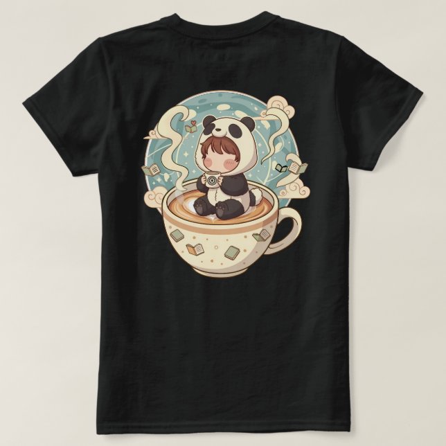 Kawaii Panda Brew Women's Cotton Tee (Design Rückseite)