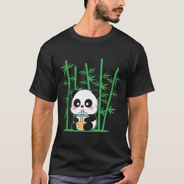 Kawaii Panda Bubble Tea Boba Tee Panda (Vorderseite)