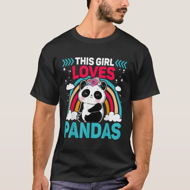 Kawaii Panda Diese Lieben Pandas T-Shirt (Vorderseite)