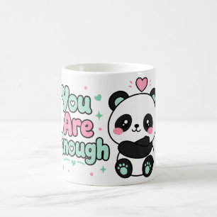 Kawaii Panda Du Bist Genug Selbstliebe-Kunst Kaffeetasse