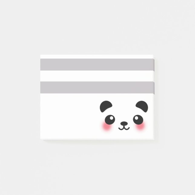 Kawaii Panda Face Post-it Klebezettel (Vorderseite)