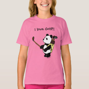 Kawaii Panda-Golfspieler T-Shirt