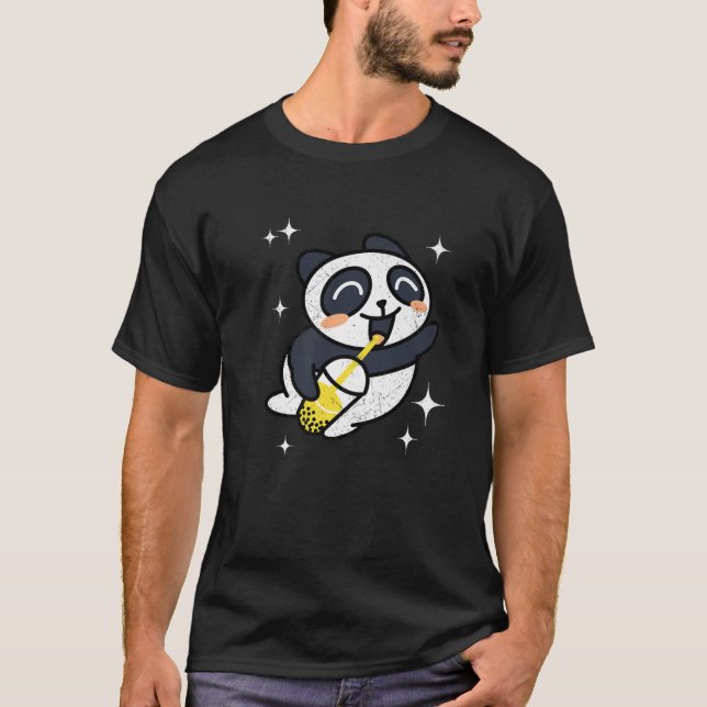 Kawaii Panda mit Boba Bubble Tee (Vorderseite)
