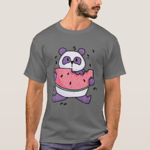 Kawaii Panda mit Watermelon T-Shirt